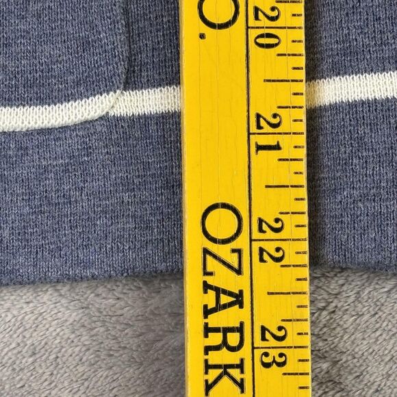 Talbots Blazer Womens Small Petite Blue White Striped Sweater Knit Nautical - Picture 6 of 10